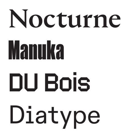 examples of DU personality fonts
