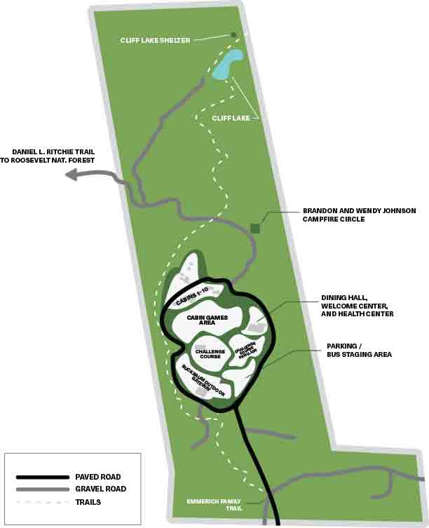 map of trails at KMC