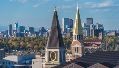 DU Campus with Skyline