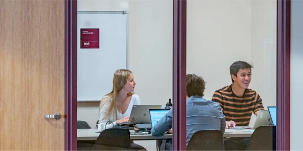 students together studying in AAC Group Study Room