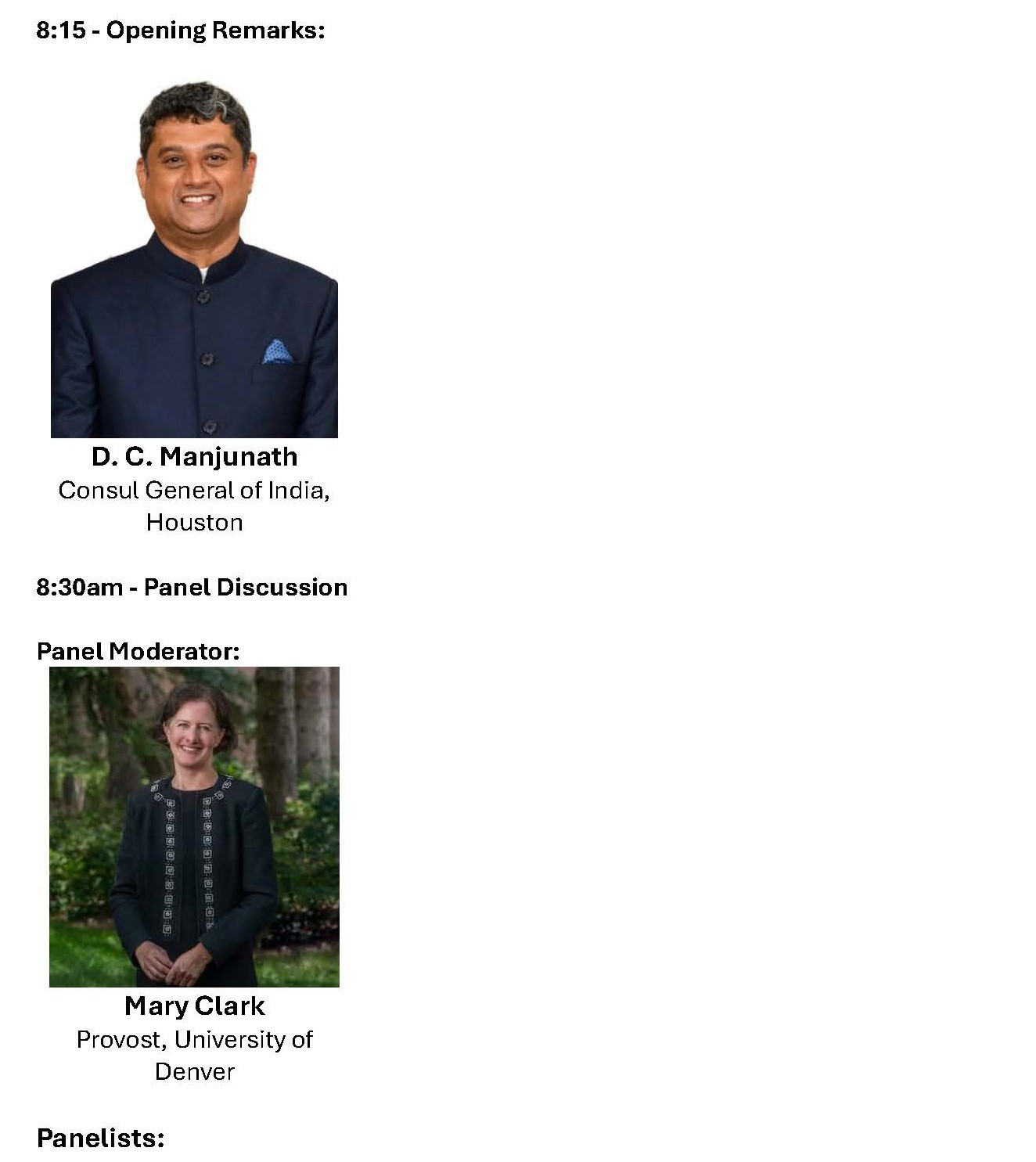 Opening Remarks Opening Remarks