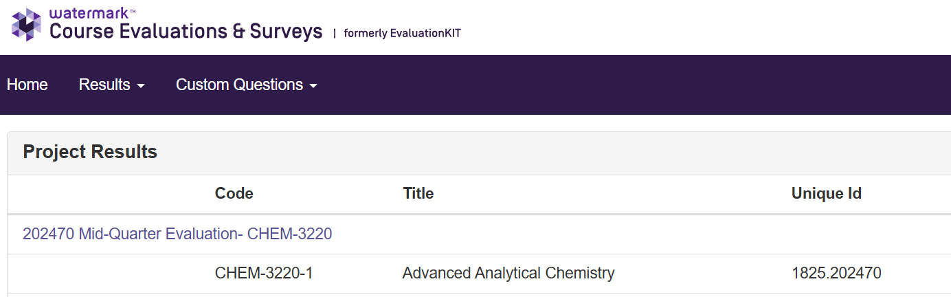 Project results