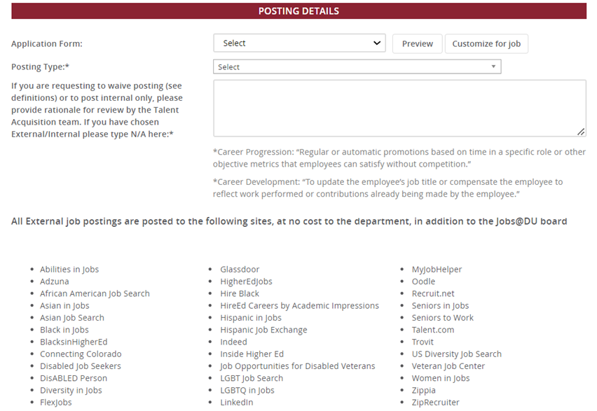 posting details posting details