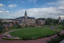 Overhead shot of campus