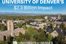 An image of DU reads "University of Denver's $2.3 Billion Impact"