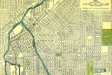 Historic street map of Denver