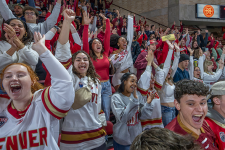 Students cheering in Magess Arena