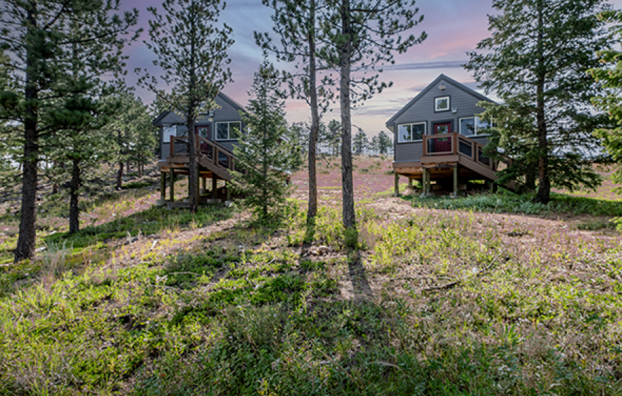 cabins at DU's Kennedy Mountain Campus