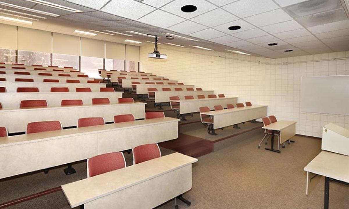 image of classroom in Sturm Hall