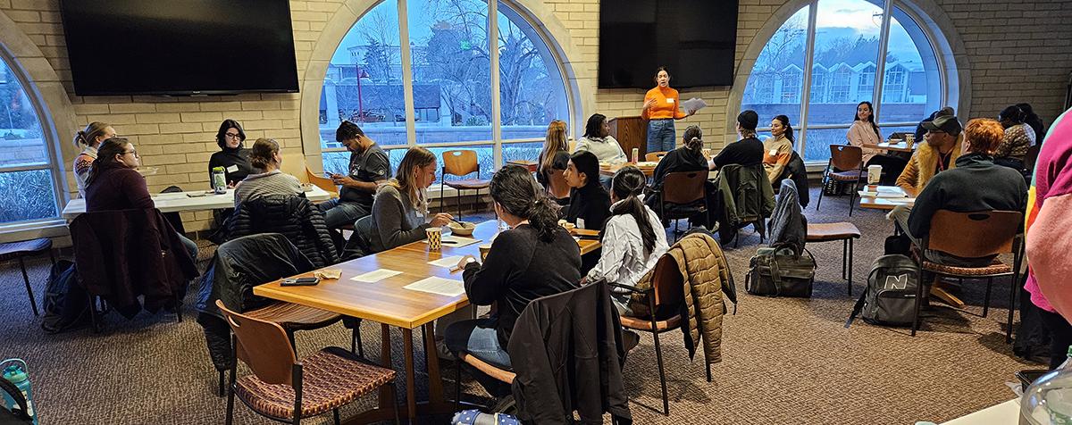 CERI event with students sitting around tables