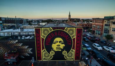 A mural in the RiNo neighborhood of Denver.