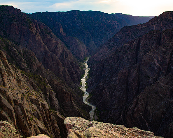 A view of the Gunnison River in the Black Canyon